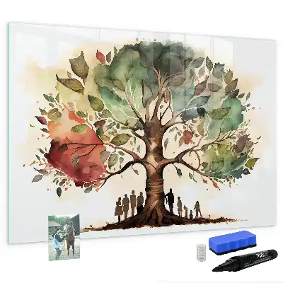 Quadro magnético para desenhar modelo árvore genealógica
