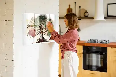 Quadro magnético para desenhar modelo árvore genealógica