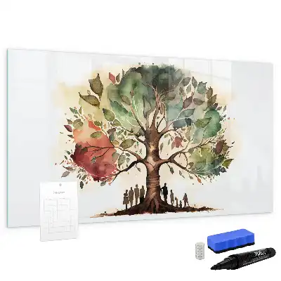 Quadro magnético para desenhar modelo árvore genealógica