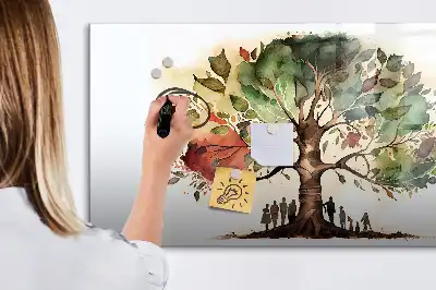 Quadro magnético para desenhar modelo árvore genealógica
