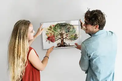 Quadro magnético para desenhar modelo árvore genealógica