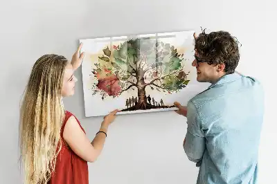 Quadro magnético para desenhar modelo árvore genealógica