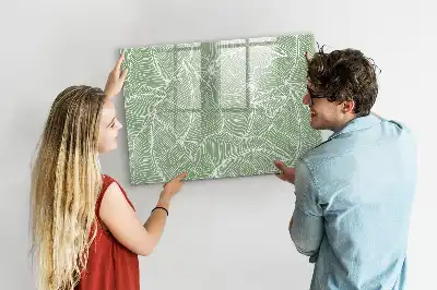 Quadro magnético para escrever com padrão de folhas
