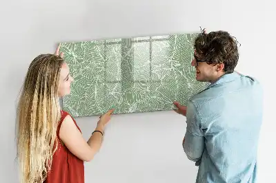 Quadro magnético para escrever com padrão de folhas