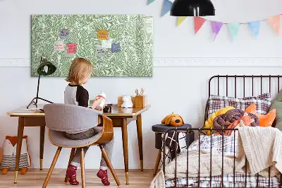 Quadro magnético para escrever com padrão de folhas