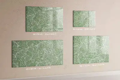 Quadro magnético para escrever com padrão de folhas
