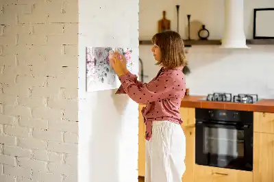 Quadro magnético para desenhar estampa Rosas em aquarela