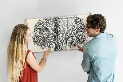 Quadro magnético para escrita estampa de árvore grande da natureza