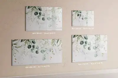 Quadro magnético para escrever com tema de plantas pendentes