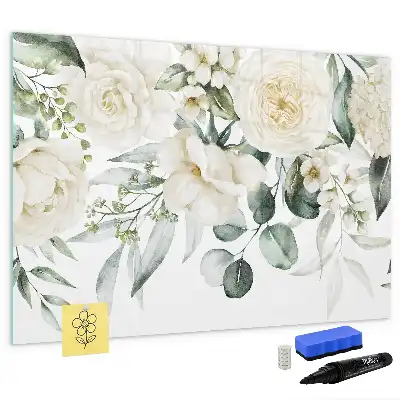 Quadro magnético para desenhar modelo flores