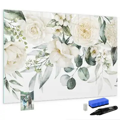 Quadro magnético para desenhar modelo flores