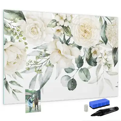 Quadro magnético para desenhar modelo flores