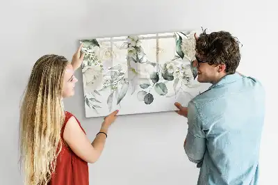 Quadro magnético para desenhar modelo flores