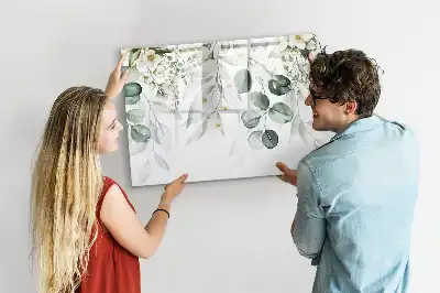 Quadro magnético para escrita com estampa de plantas da natureza