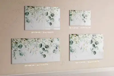 Quadro magnético para escrita com estampa de plantas da natureza