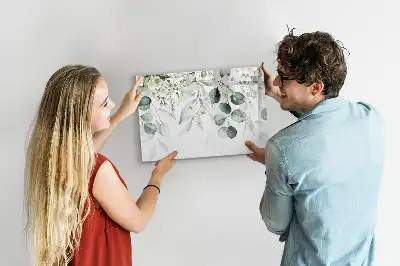 Quadro magnético para escrita com estampa de plantas da natureza