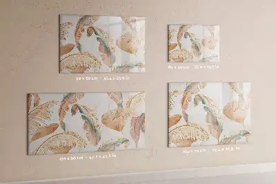 Quadro magnético para desenhar com estampa de folhas