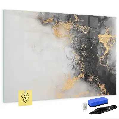 Quadro magnético para escrita na cor mármore