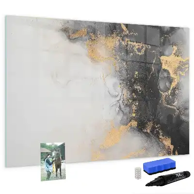 Quadro magnético para escrita na cor mármore