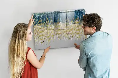 Quadro magnético para escrita com padrão decorativo