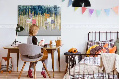 Quadro magnético para escrita com padrão decorativo