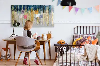 Quadro magnético para escrita com padrão decorativo