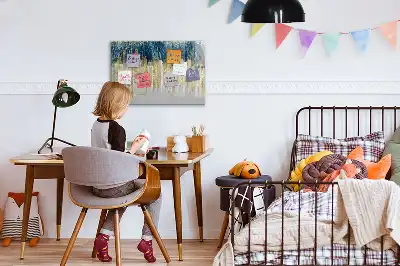 Quadro magnético para escrita com padrão decorativo