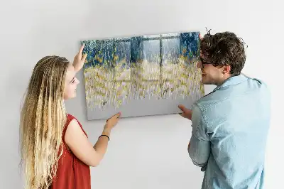 Quadro magnético para escrita com padrão decorativo