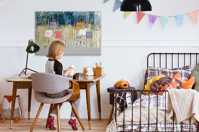 Quadro magnético para escrita com padrão decorativo