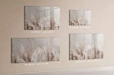 Quadro magnético para escrita com estampa de folhas exóticas
