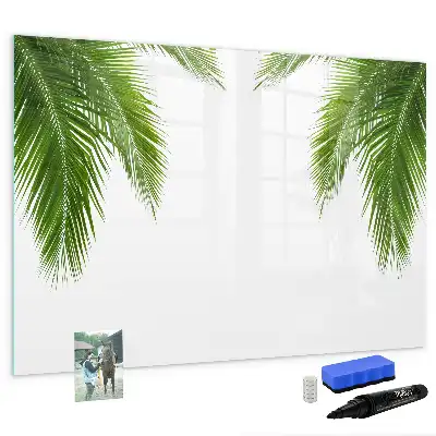 Quadro magnético para desenho com estampa de folhas de palmeira