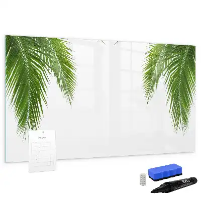 Quadro magnético para desenho com estampa de folhas de palmeira