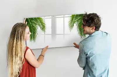 Quadro magnético para desenho com estampa de folhas de palmeira