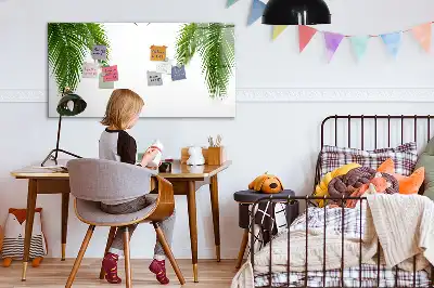 Quadro magnético para desenho com estampa de folhas de palmeira