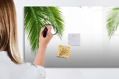 Quadro magnético para desenho com estampa de folhas de palmeira