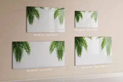 Quadro magnético para desenho com estampa de folhas de palmeira