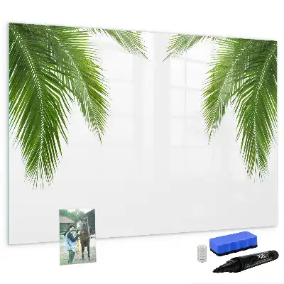 Quadro magnético para desenho com estampa de folhas de palmeira
