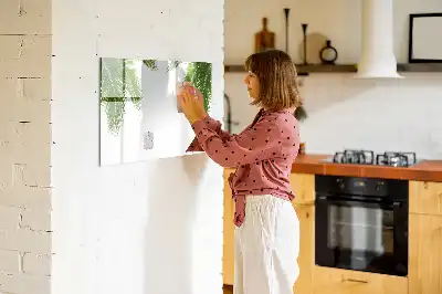 Quadro magnético para desenho com estampa de folhas de palmeira