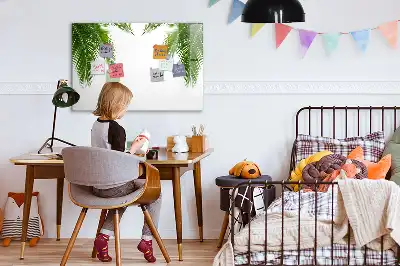 Quadro magnético para desenho com estampa de folhas de palmeira