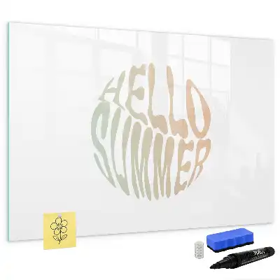 Quadro magnético para desenhar com a inscrição Olá verão
