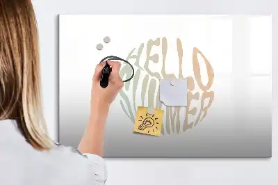 Quadro magnético para desenhar com a inscrição Olá verão