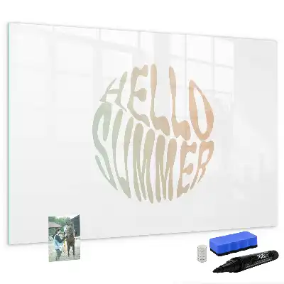 Quadro magnético para desenhar com a inscrição Olá verão