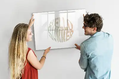 Quadro magnético para desenhar com a inscrição Olá verão