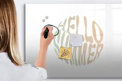 Quadro magnético para desenhar com a inscrição Olá verão