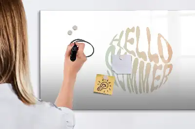Quadro magnético para desenhar com a inscrição Olá verão