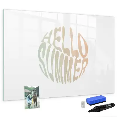 Quadro magnético para desenhar com a inscrição Olá verão