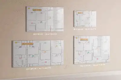 Quadro magnético para escrever horário semanal