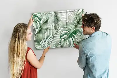 Quadro magnético para desenho estampa de folhas de plantas