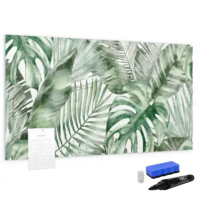 Quadro magnético para desenho estampa de folhas de plantas