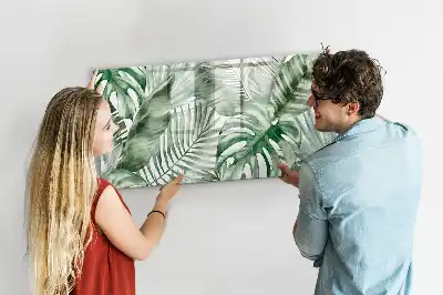 Quadro magnético para desenho estampa de folhas de plantas